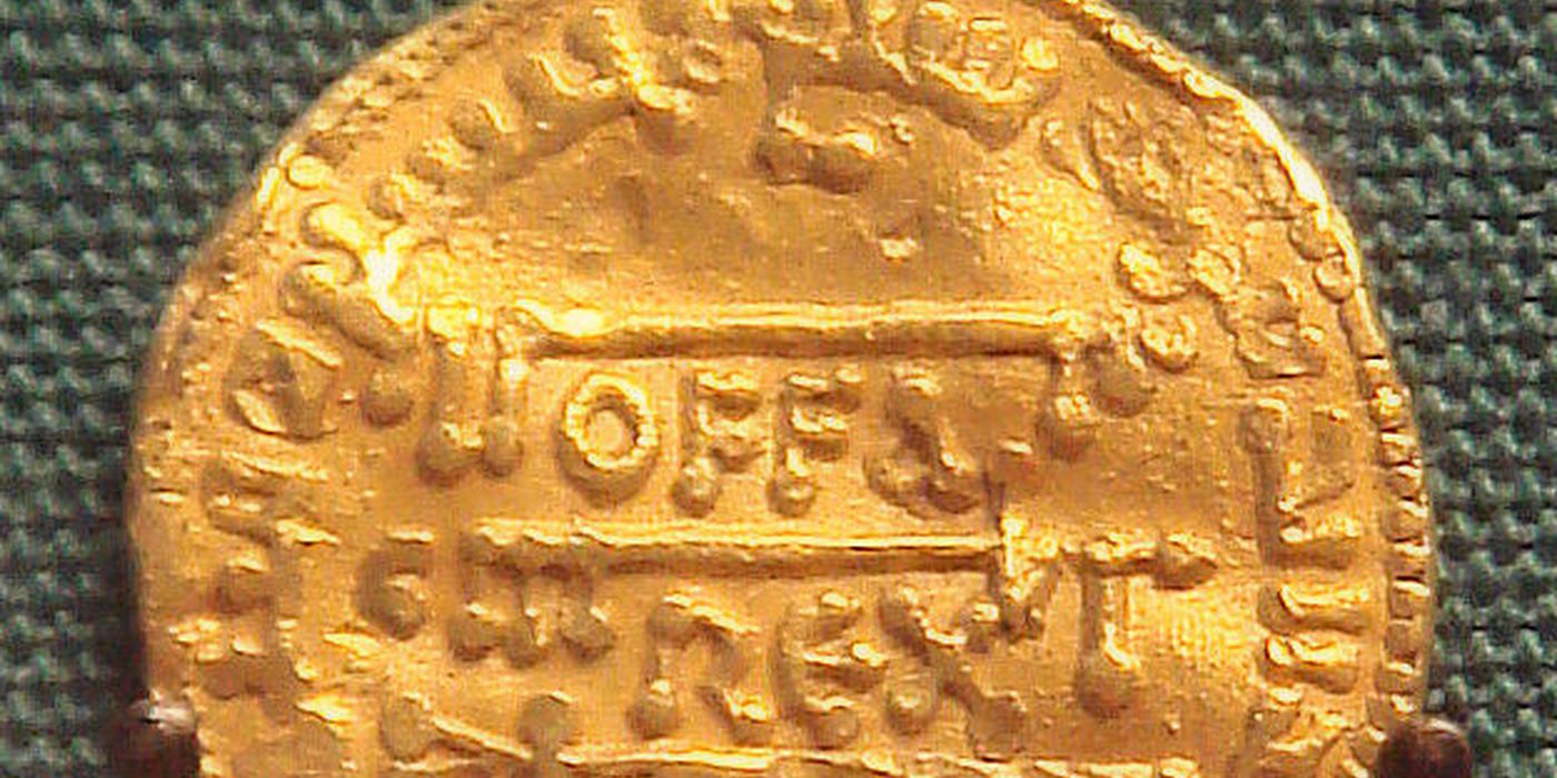 Gold dinar of King Offa of Mercia, 770s